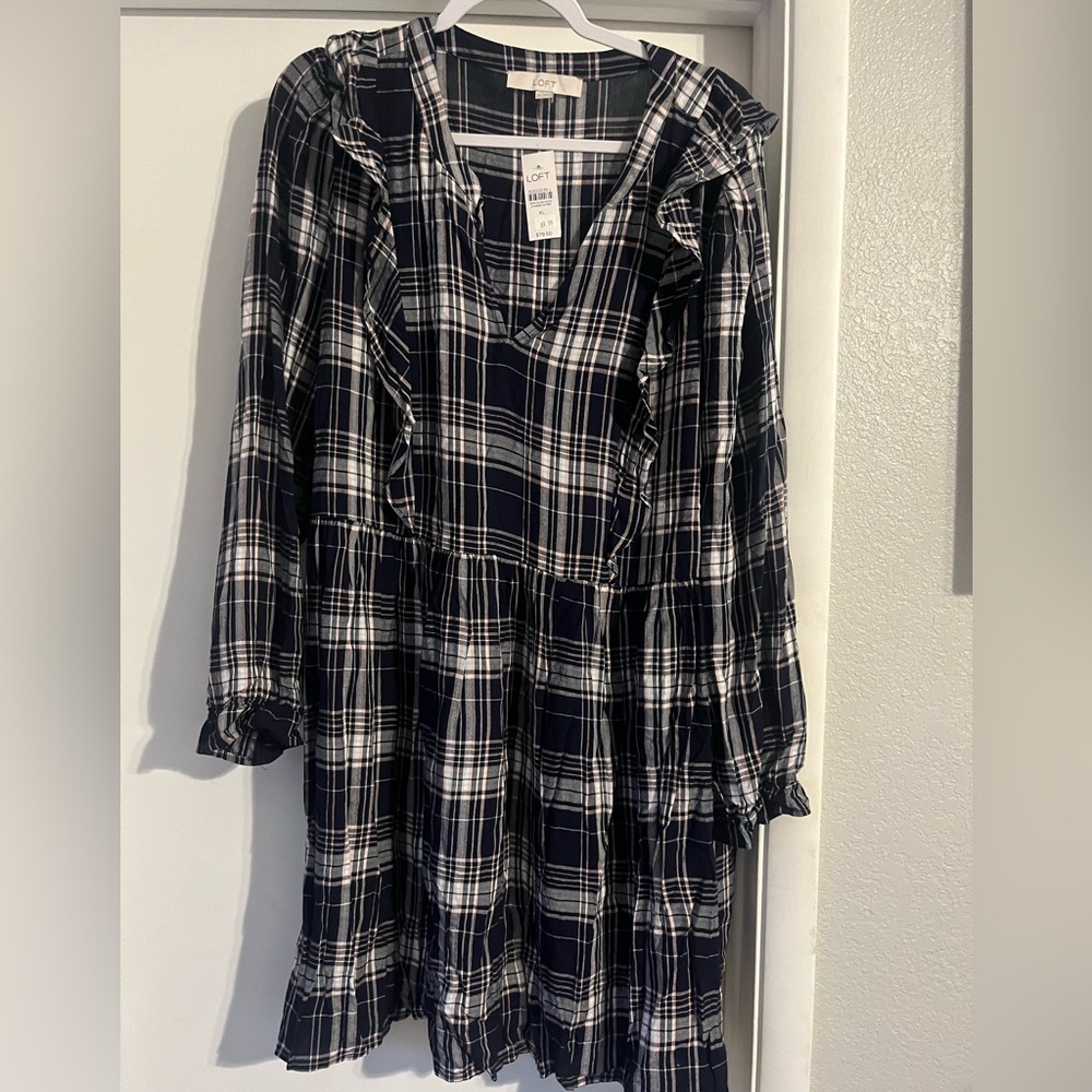 Plaid Ruffle Dress